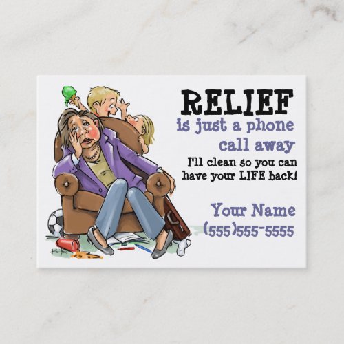 House cleaning business card