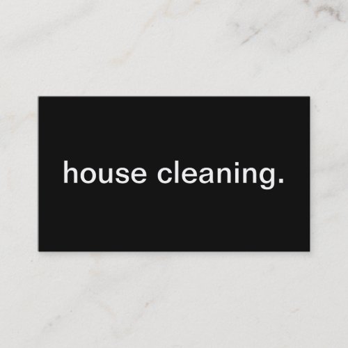House Cleaning Business Card