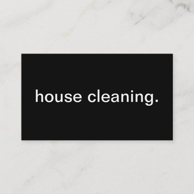 House Cleaning Business Card (Front)