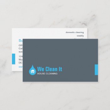 House Cleaning Business Card by forbz4design at Zazzle