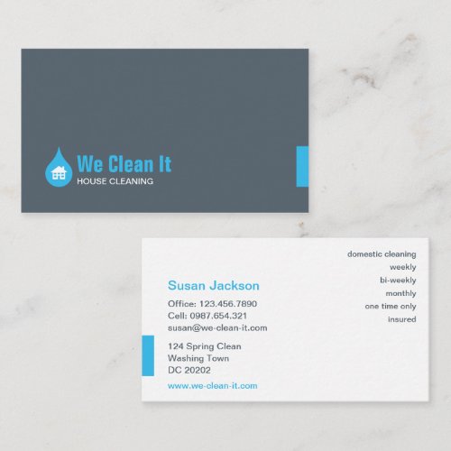 House Cleaning Business Card