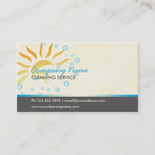 house cleaning business card