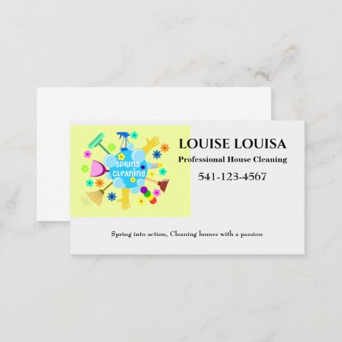 house cleaning business card
