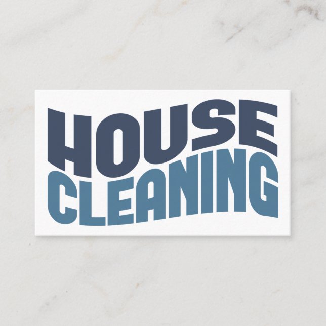 House Cleaning Business Cards (Front)