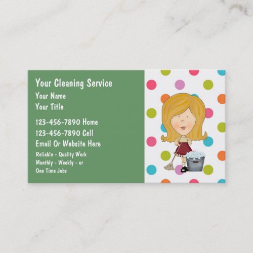 House Cleaning Business Cards
