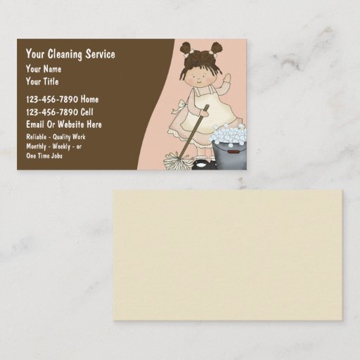 Customizable House Cleaning Business Cards