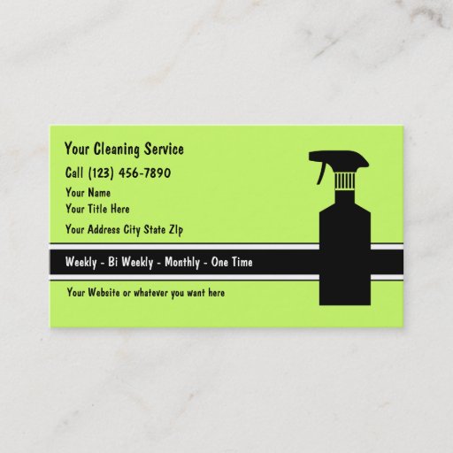 Customizable House Cleaning Business Cards