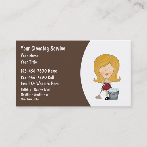 Customizable House Cleaning Business Cards