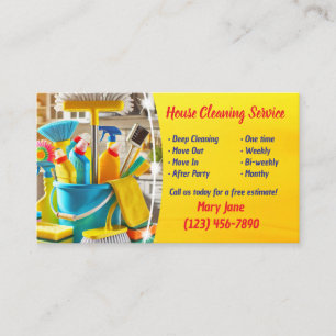 House Cleaning Business Cards