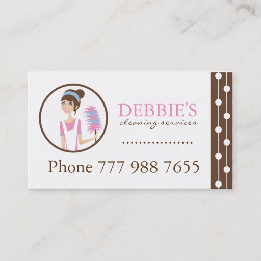 Customizable House Cleaning Business Cards