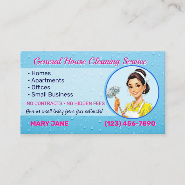 House Cleaning Business Cards | Zazzle