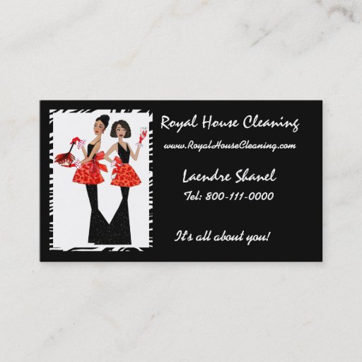 Customizable House Cleaning Business Cards
