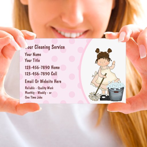 Customizable House Cleaning Business Cards