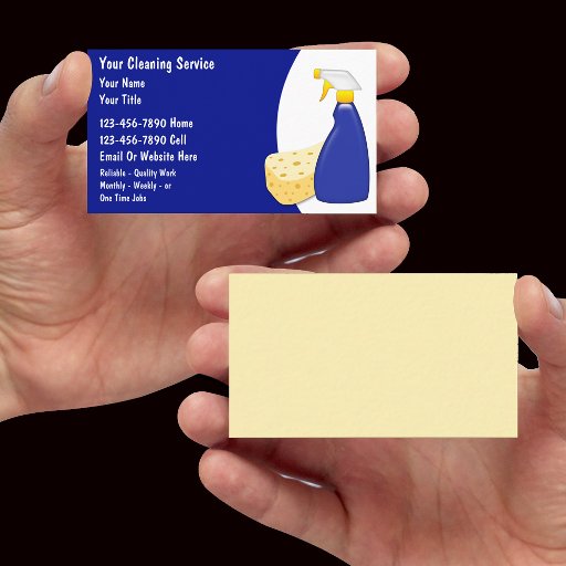 Customizable House Cleaning Business Cards