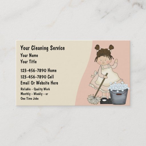 Customizable House Cleaning Business Cards
