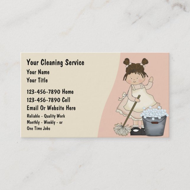 House Cleaning Business Cards (Front)