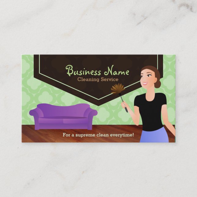 House cleaning business cards (Front)