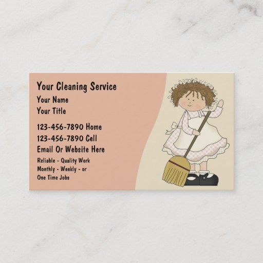 Customizable House Cleaning Business Cards