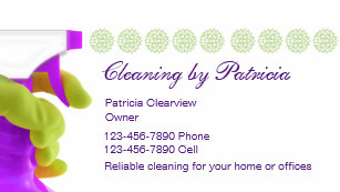 house cleaning business cards