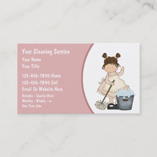 Customizable House Cleaning Business Cards