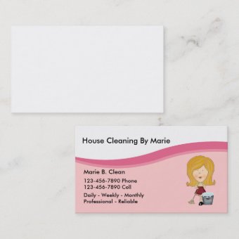 House cleaning Business Cards | Zazzle