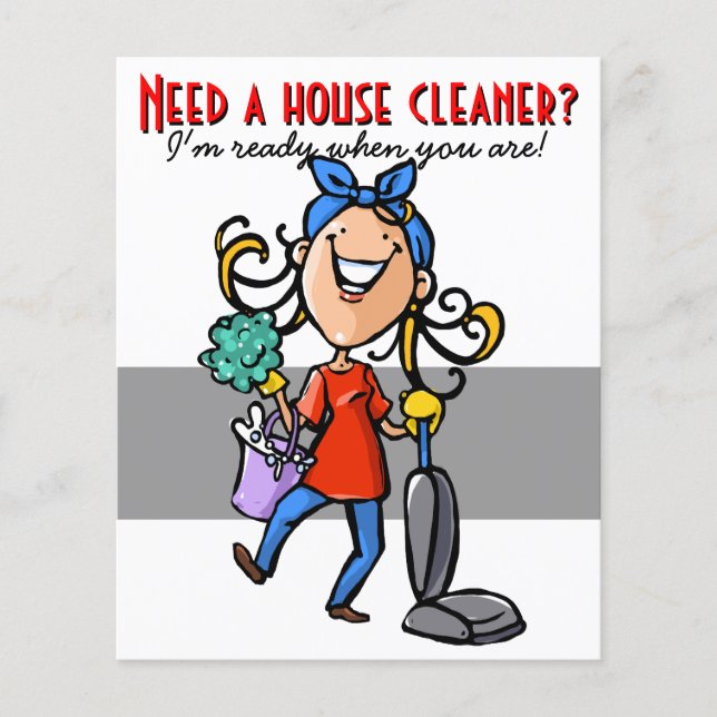 House Cleaning, Custom business promotional. Flyer (Front)