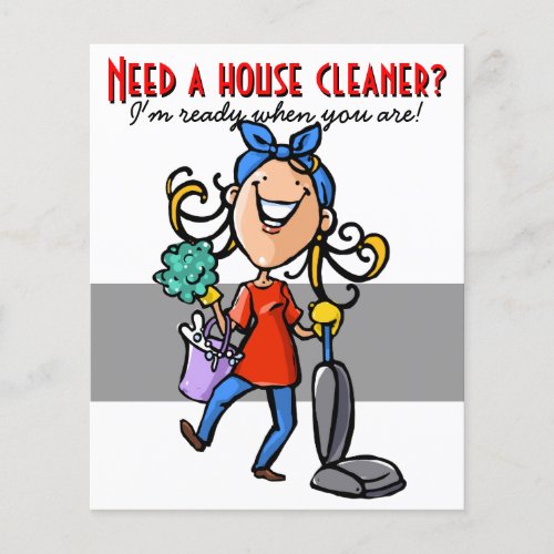 House Cleaning Custom business promotional Flyer