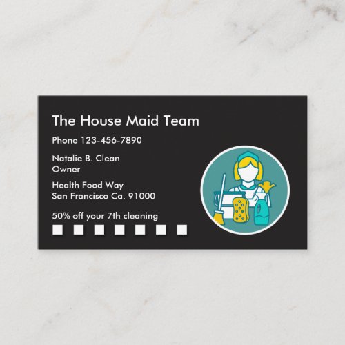 House Cleaning Customer Loyalty Business Cards