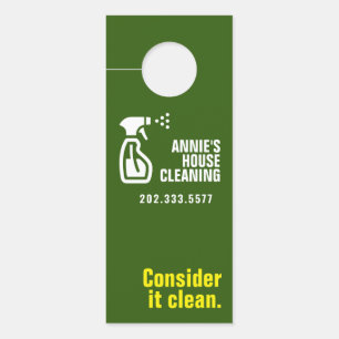 House Cleaning Door Hanger
