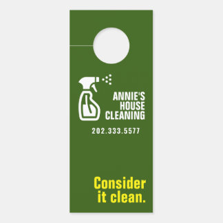 House Cleaning Door Hanger