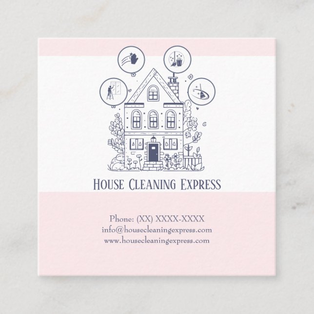 House Cleaning Express Appointment Card (Front)