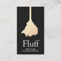House Cleaning Gold Feather Duster  Business Card