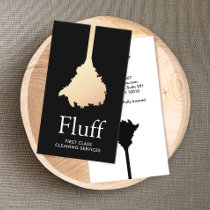House Cleaning Gold Feather Duster  Business Card