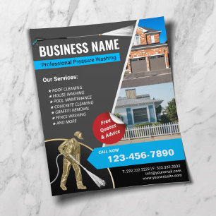 House Cleaning Gold Power Washer Pressure Washing  Flyer