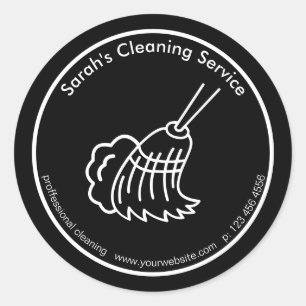 House Cleaning Help Maid Janitorial Classic Round Sticker