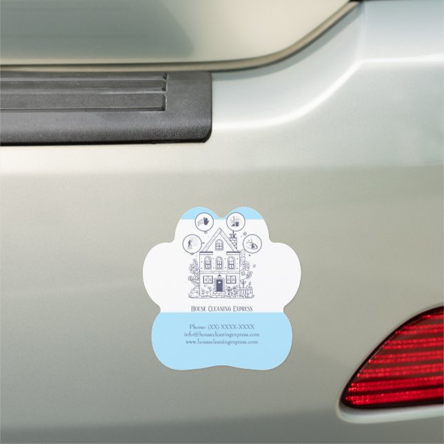 House Cleaning Home Services Charming Business Car Car Magnet (In Situ)