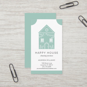 House Cleaning Home Services Charming Business Card