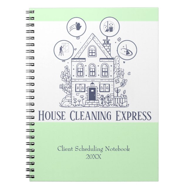 House Cleaning Home Services Charming  Notebook (Front)