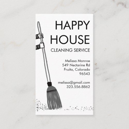 House Cleaning Home Services Janitorial Supplies  Business Card