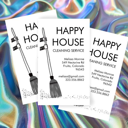 House Cleaning Home Services Janitorial Supplies  Business Card