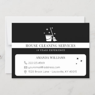 House Cleaning Home Services Magnetic Card