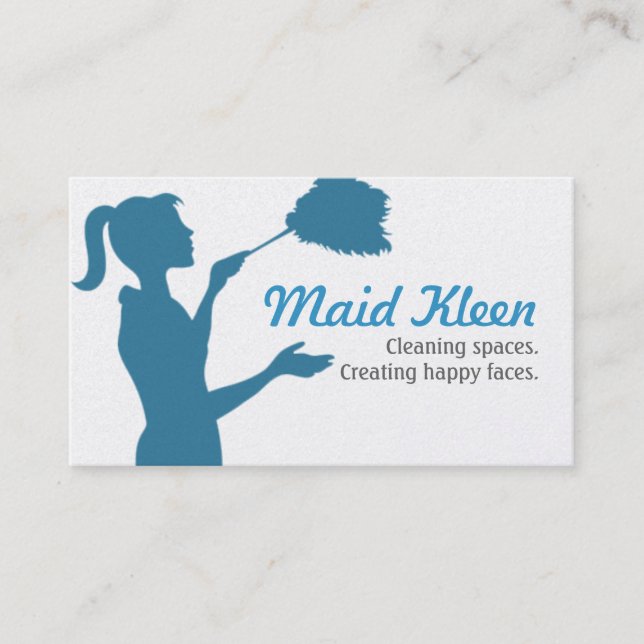 House Cleaning Housekeeper Maid Business Card (Front)