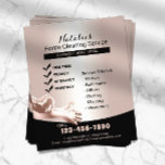 House Cleaning Housekeeping Service Rose Gold  Flyer<br><div class="desc">Home Cleaning Service Modern Rose Gold Flyers.</div>