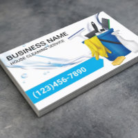 House Cleaning Housekeeping Service Water Flows Business Card