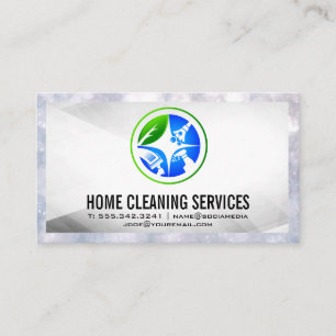 House Cleaning Icons   Maid Services Business Card