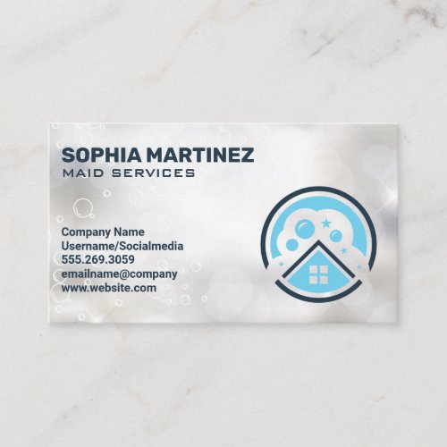 House Cleaning Logo Business Card