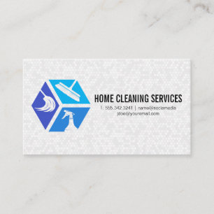 House Cleaning Logo Tiling Bath Business Card