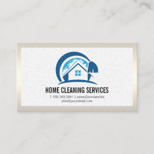 House Cleaning Logo Tiling Business Card