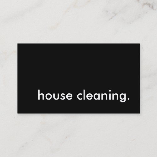 house cleaning loyalty punch card