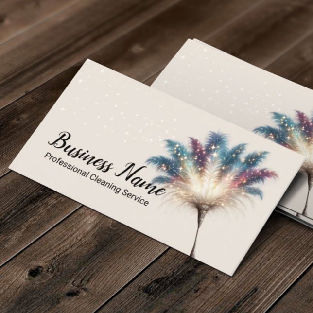 House Cleaning Magical Feather Duster Housekeeping Business Card (Creator Uploaded)